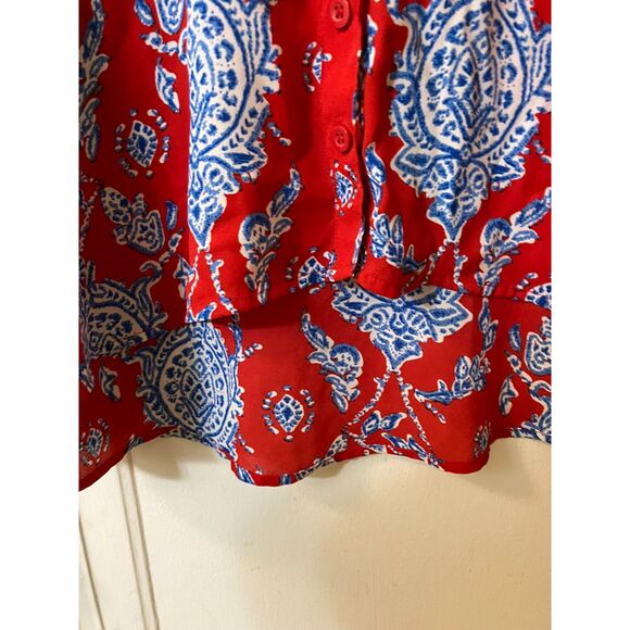 Red and blue batik style tank - Picture 4 of 5